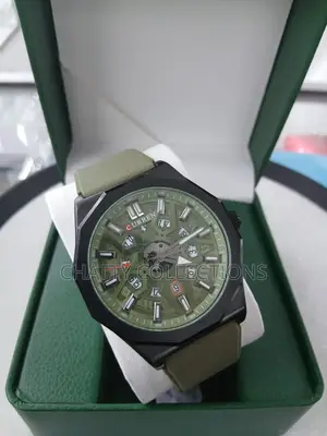 Curren Jungle Green Rubber Strap Gents Watches