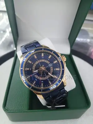 Blue Quality Curren Round Face Stainless Steel Gents Watches