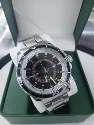 Silver Quality Curren Round Face Stainless Steel Gents Watches