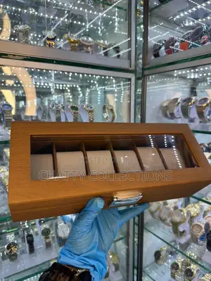 Iight Brown Classy Unisex 6 Slots Watch Organisers