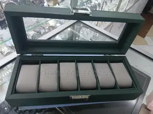 Jungle Green Classy Unisex 6 Slots Watch Organisers