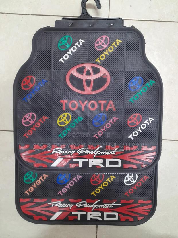 5pc Toyota Car Floor Mats Multi Colored Logo Writing