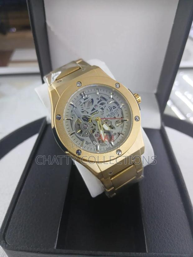 Gold Men's Stainless Hublot Automatic Watches