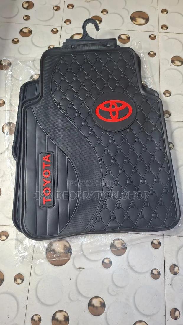 Toyota Black Red Logo Carpet - main view