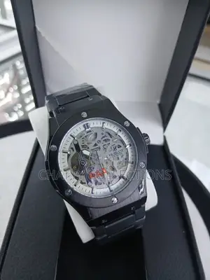 Black Men's Stainless Hublot Automatic Watches