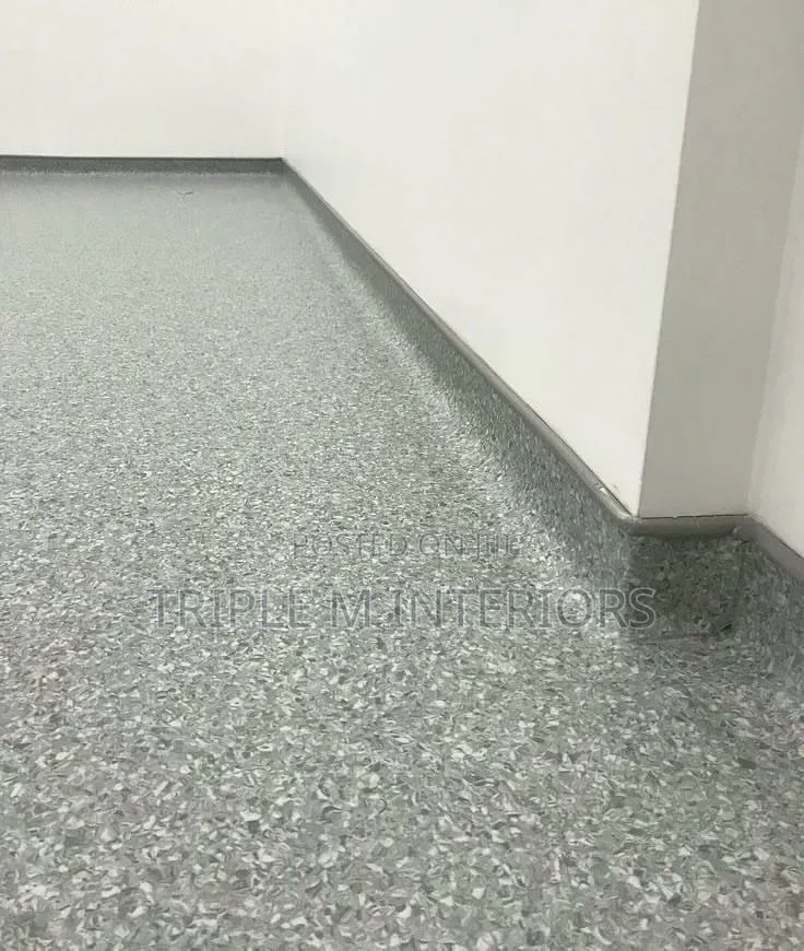 High Strength Vinyl Mkeka Mbao Terrazzo Style