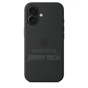 iPhone 16 Silicone Phone Case Black Phone Cover Screen and Camera Prot