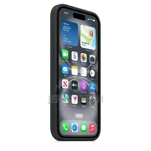 iPhone 16 Silicone Phone Case Black Phone Cover Screen and Camera Prot