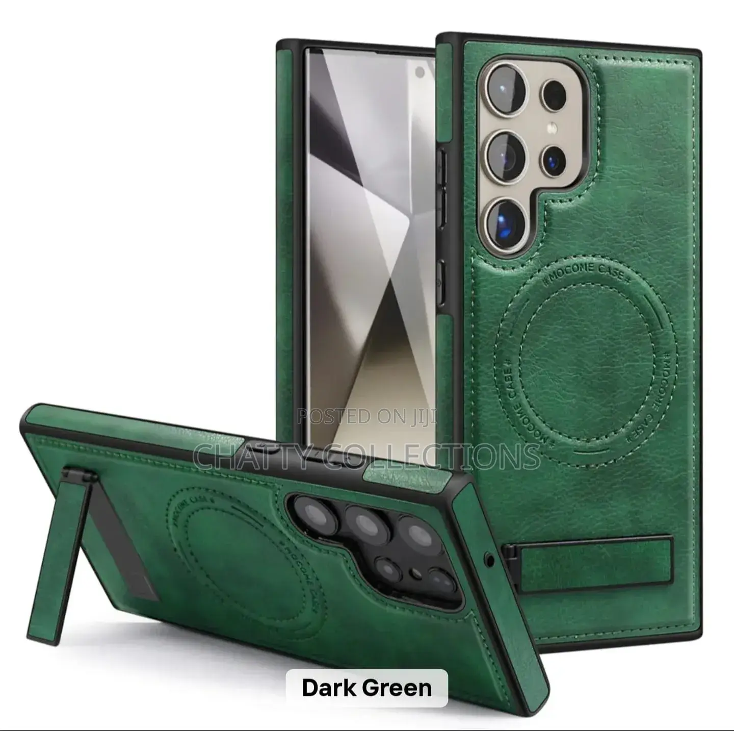 Magnetic Leather Phone Case With a Stand