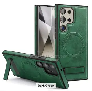 Magnetic Leather Phone Case With a Stand