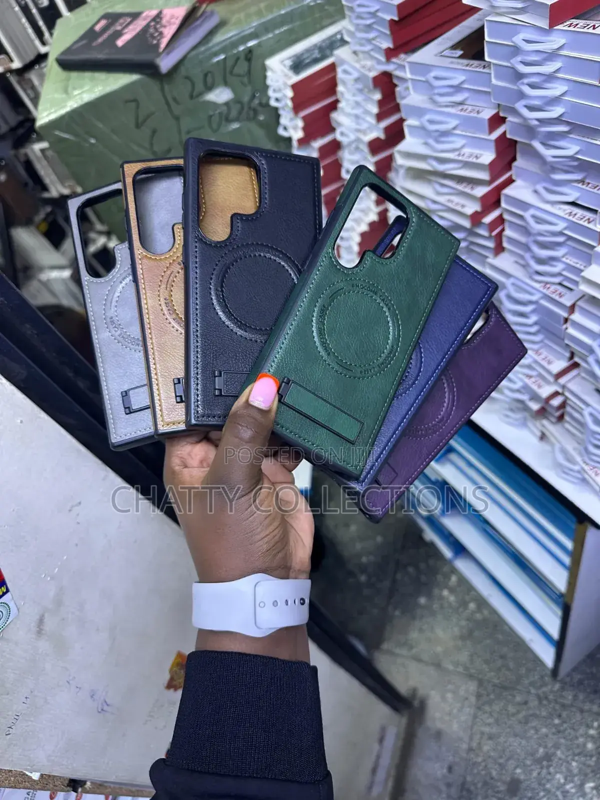 Magnetic Samsung Leather Phone Case With a Stand