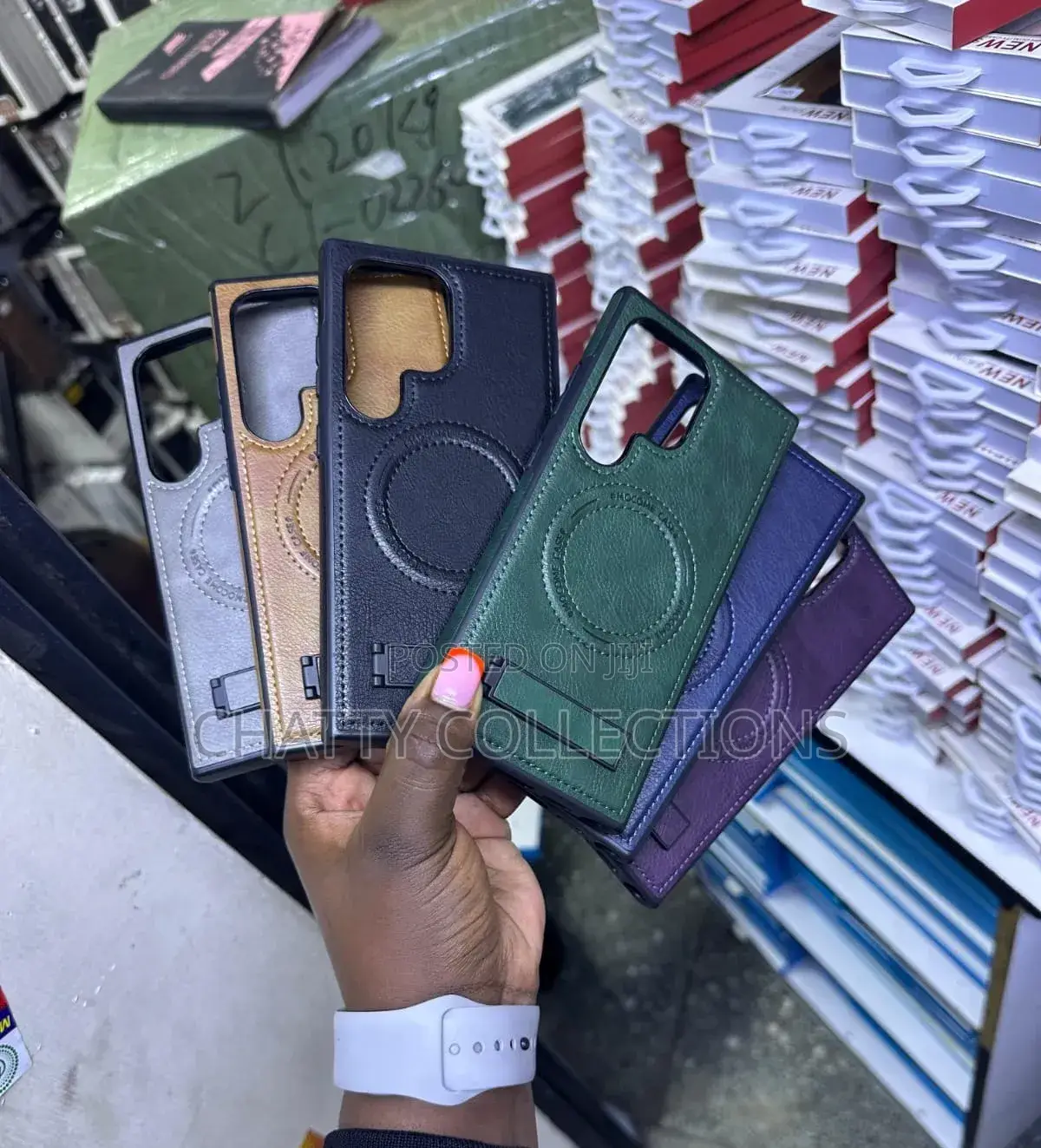 Magnetic Samsung Leather Phone Case With a Stand