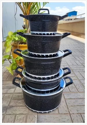 10pc Cookware Set Nonstick Granite Sufuria