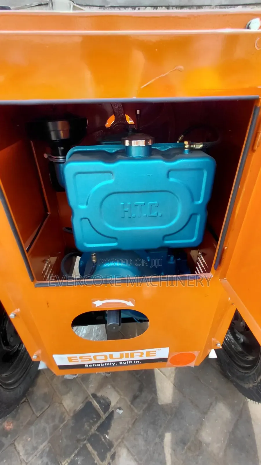 Concrete Mixer 500l Nu500 Be Model Diesel 6hp Engine Belt Type.