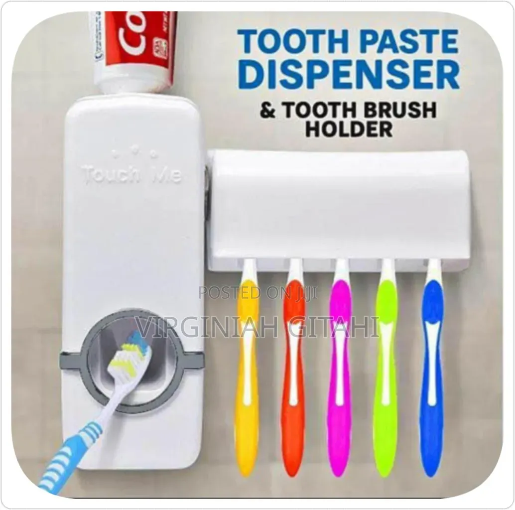 Toothpaste Dispenser Toothbrush Holder