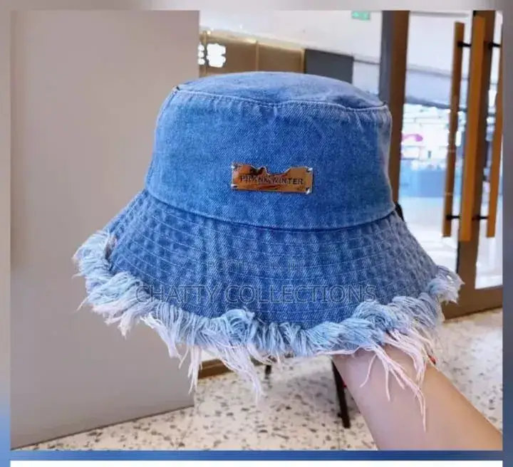 Free Size Blue Denim Unisex Bucket Hat
