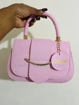 Pink Fashion Leather Handbags With Sling Bags With Shoulder Strap