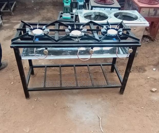 Mildsteel Body High Pressure 3-Burner Cooker