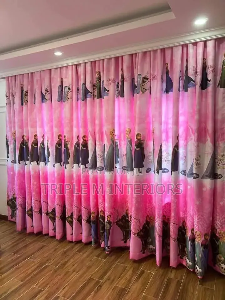 Bright Animated Design Curtains for Kids