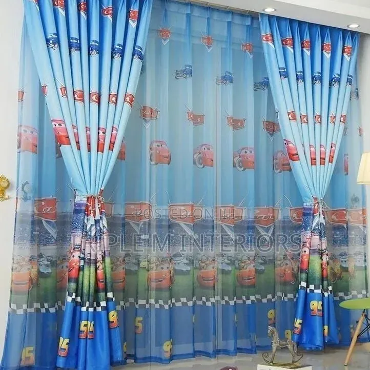 Vibrant Kids Curtains With Cartoon Designs