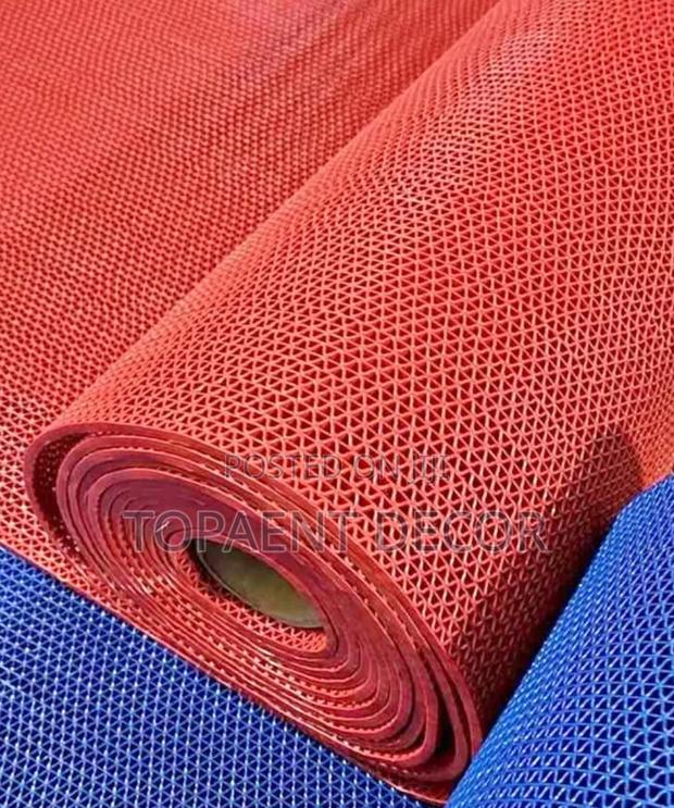 Red, Safety You Can Feel Perforated PVC Antislip Mats
