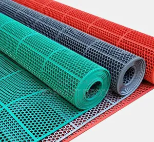 Safety Beneath Every Step Perforated Colourful PVC Antislip Mats