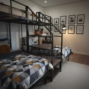 Esthetic Triple Metal Bunk Bed