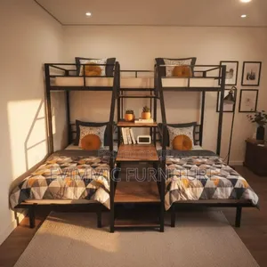 Esthetic Triple Metal Bunk Bed