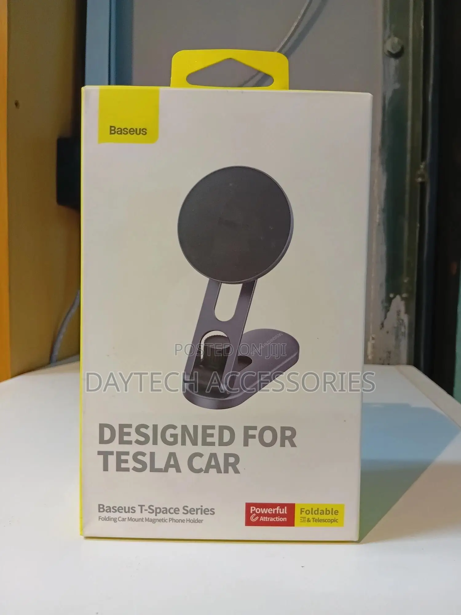 The Baseus T-Space Series Folding Car Mount Magnetic Phone Holder