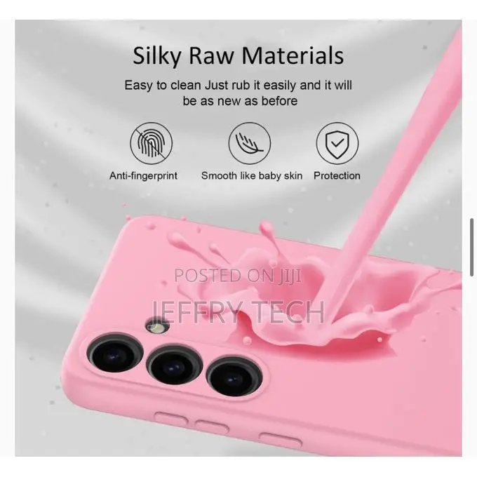 Samsung Galaxy A05s Luxury Soft Liquid Silicone Skin Touch R Case Pink
