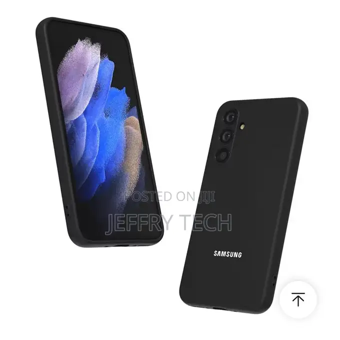 Samsung Galaxy A36 Pure Dark Black Phone Silicone Case Cover Soft Rub