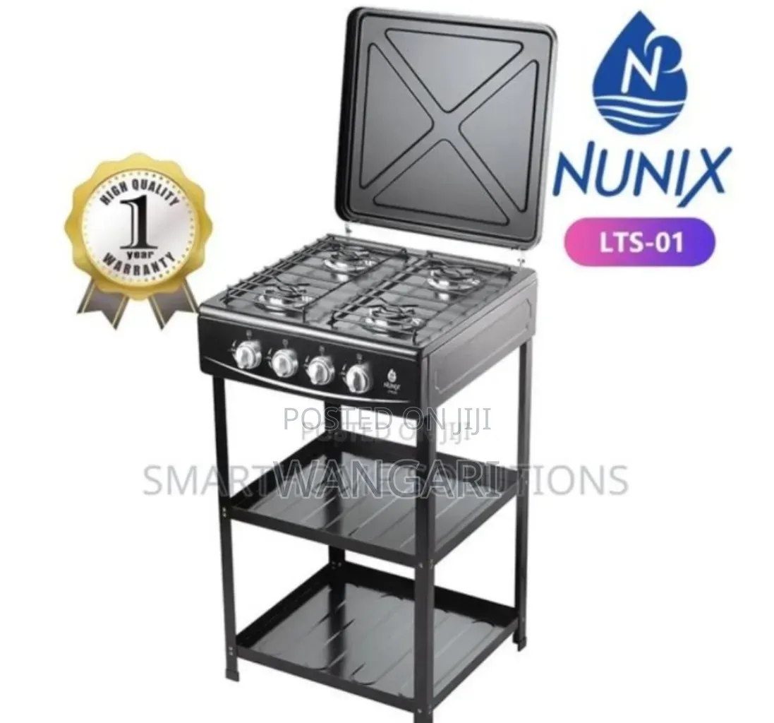 With Auto Ignition Nunix Full Gas Cooker With Shelves