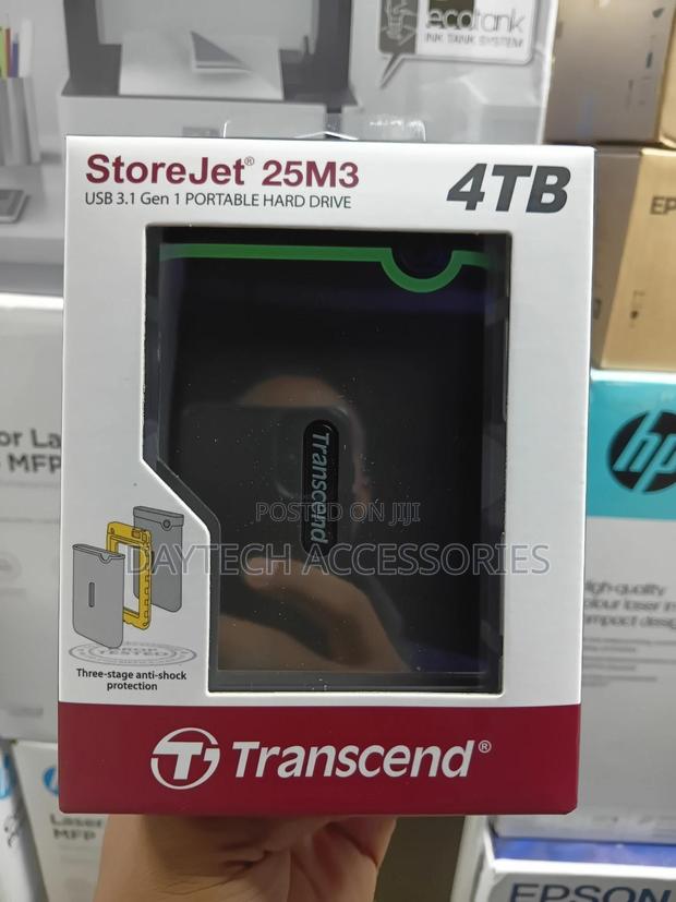 This Is a Transcend Storejet 25m3 4tb Portable Hard Drive.