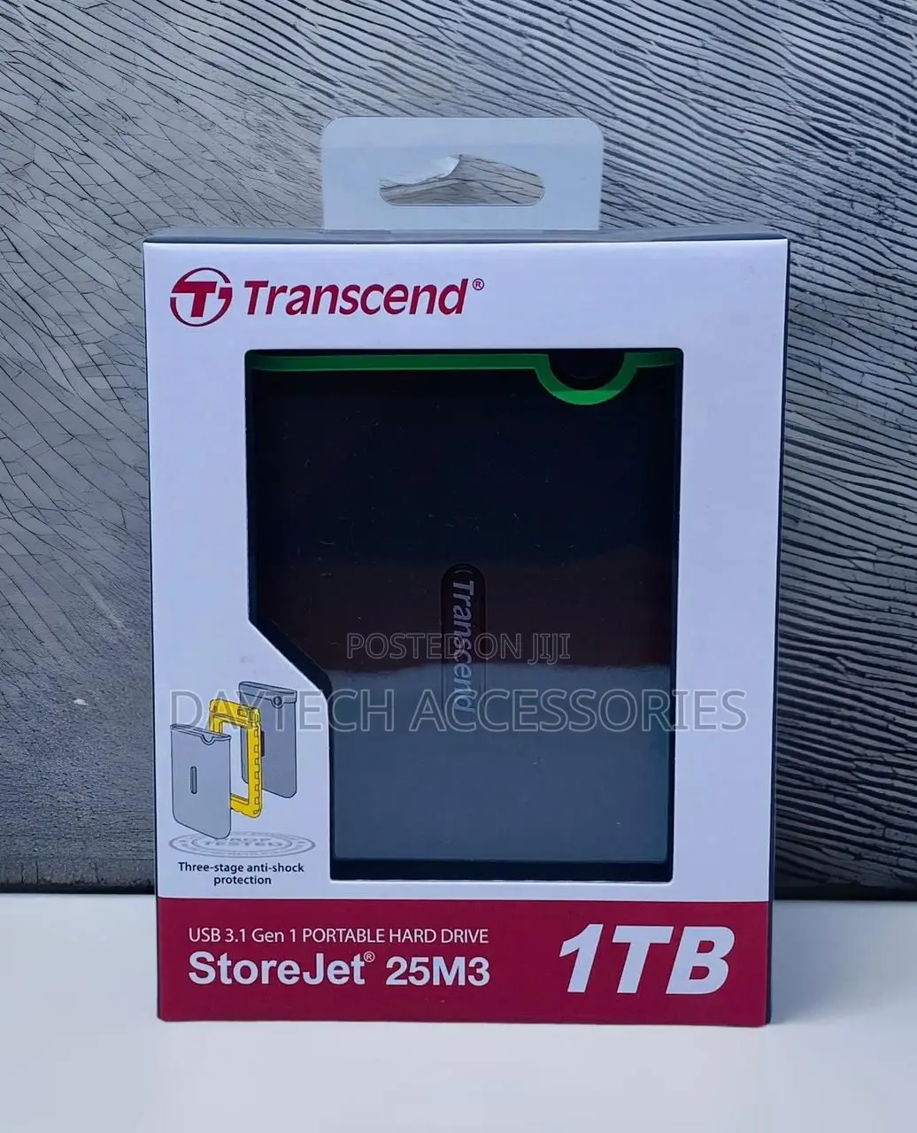Transcend External Harddisk 1tb Triple Protection Storejet Usb 3.0.