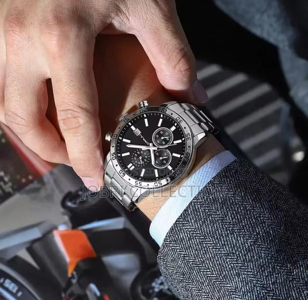 Black Face Crrju Gents Full Chronograph Watch