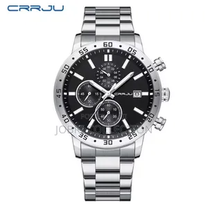 Black Face Crrju Gents Full Chronograph Watch