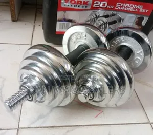 Chrome 20kgs Dumbells Set. Chrome