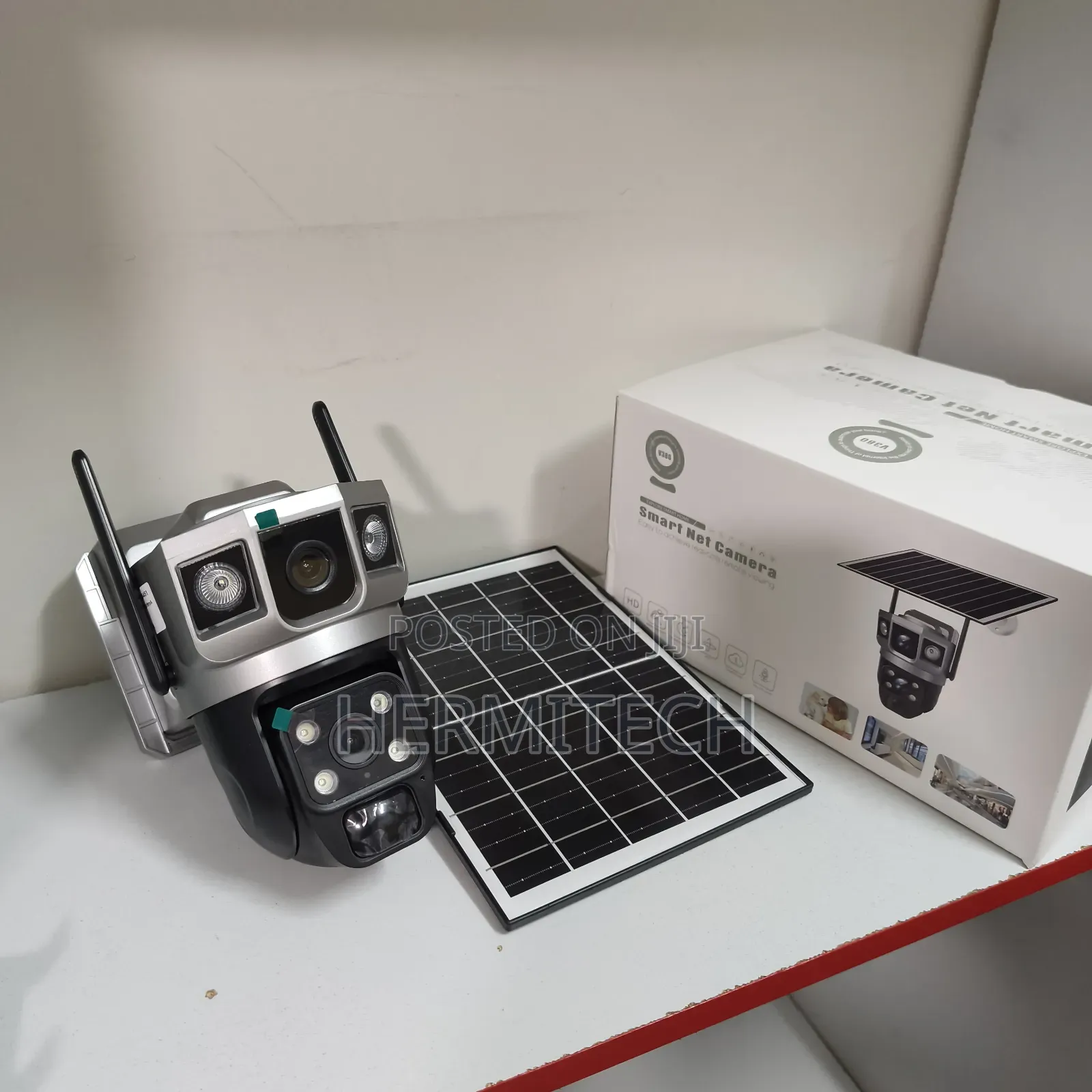Dual Lens Wifi Solar Powered PTZ Outdoor Use CCTV Surveillance Camera
