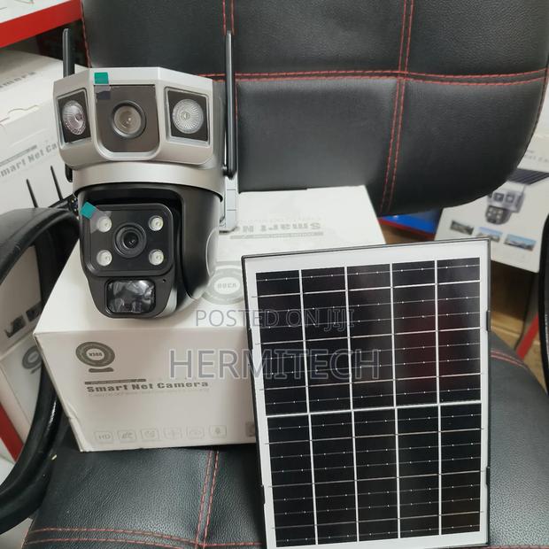 Solar Powered CCTV Cameras Outdoor Use Dual Lens CCTV