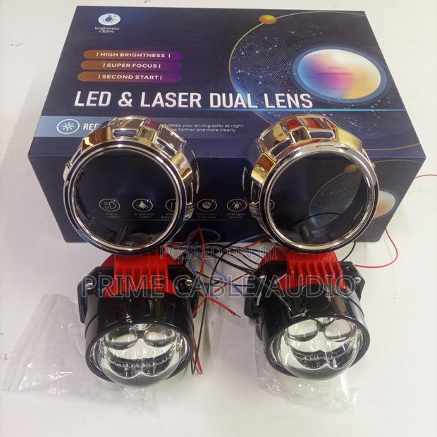 2pcs 2.5" Bi-Laser Led Projector Headlights – 12v Power - main view