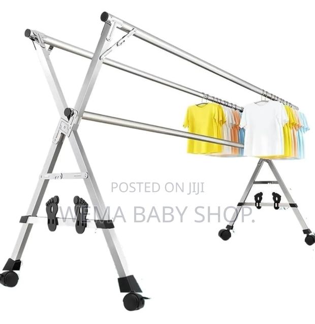 Stainless Steel Foldable and Extendable Clothes Drying Rack Upto 2.4m) - thumbnail 11