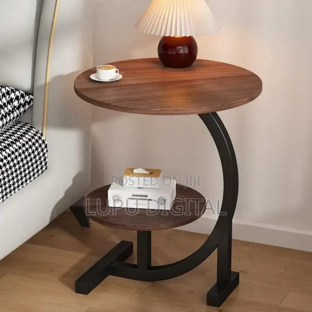 Round 2 in 1 Coffee/Laptop Table Walnut Colour