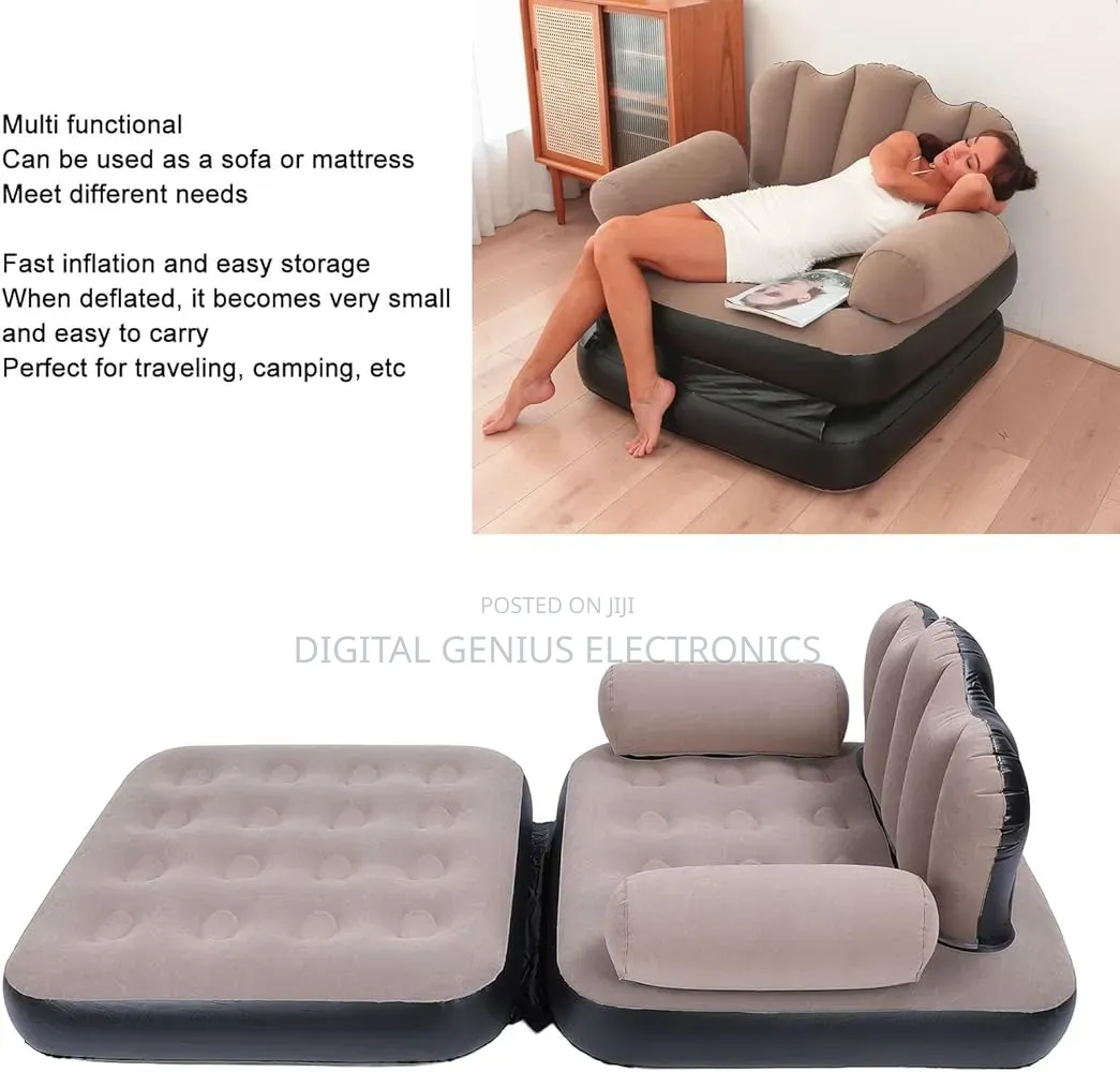 Generic 5-in-1 Inflatable Couch and Lazy Sofa Bed.