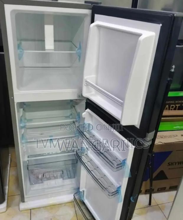 Dark Silver Ecomax 230l Fridge. - main view