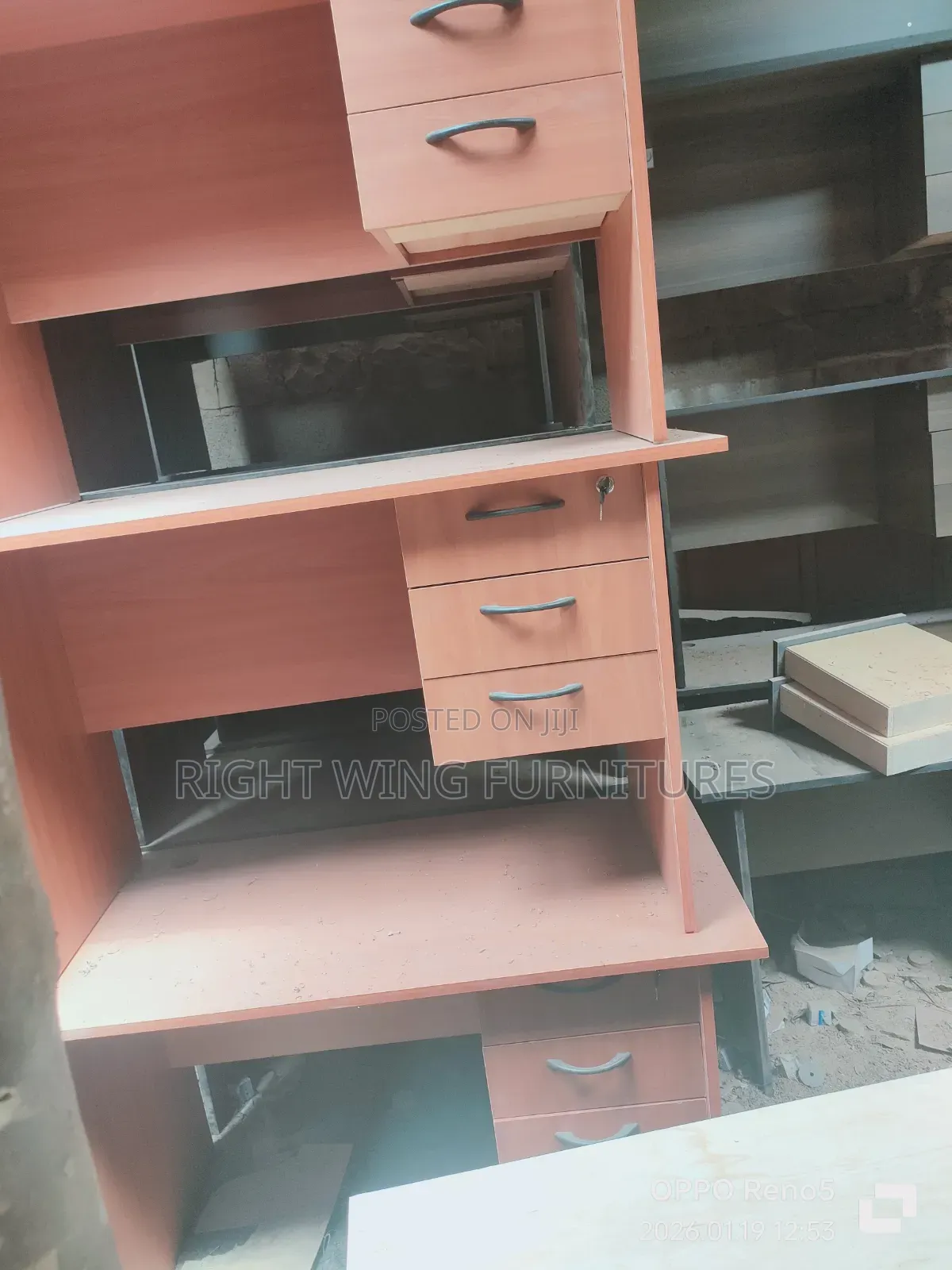 Office Study Table 120cm With Office Drawers