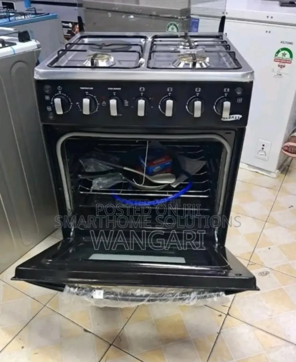 Elite Black Ecomax 60*60 Standing Cooker.
