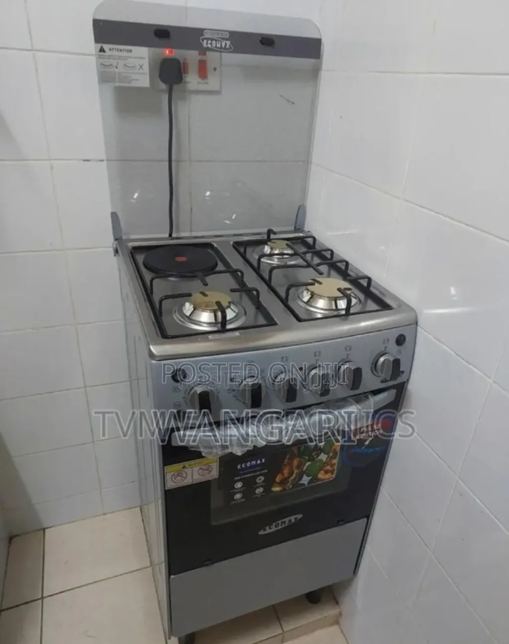Elite White Ecomax 50*55 Standing Cooker.