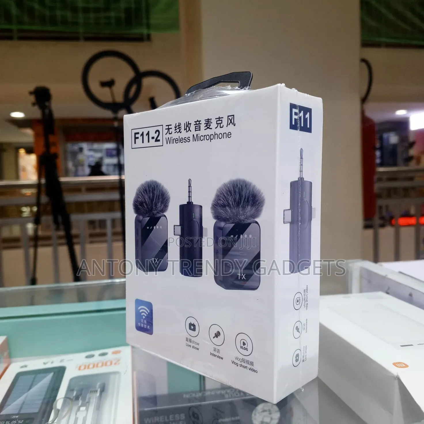 Wireless Lapel Microphone F11 Wireless Mics With Noise Cancellation