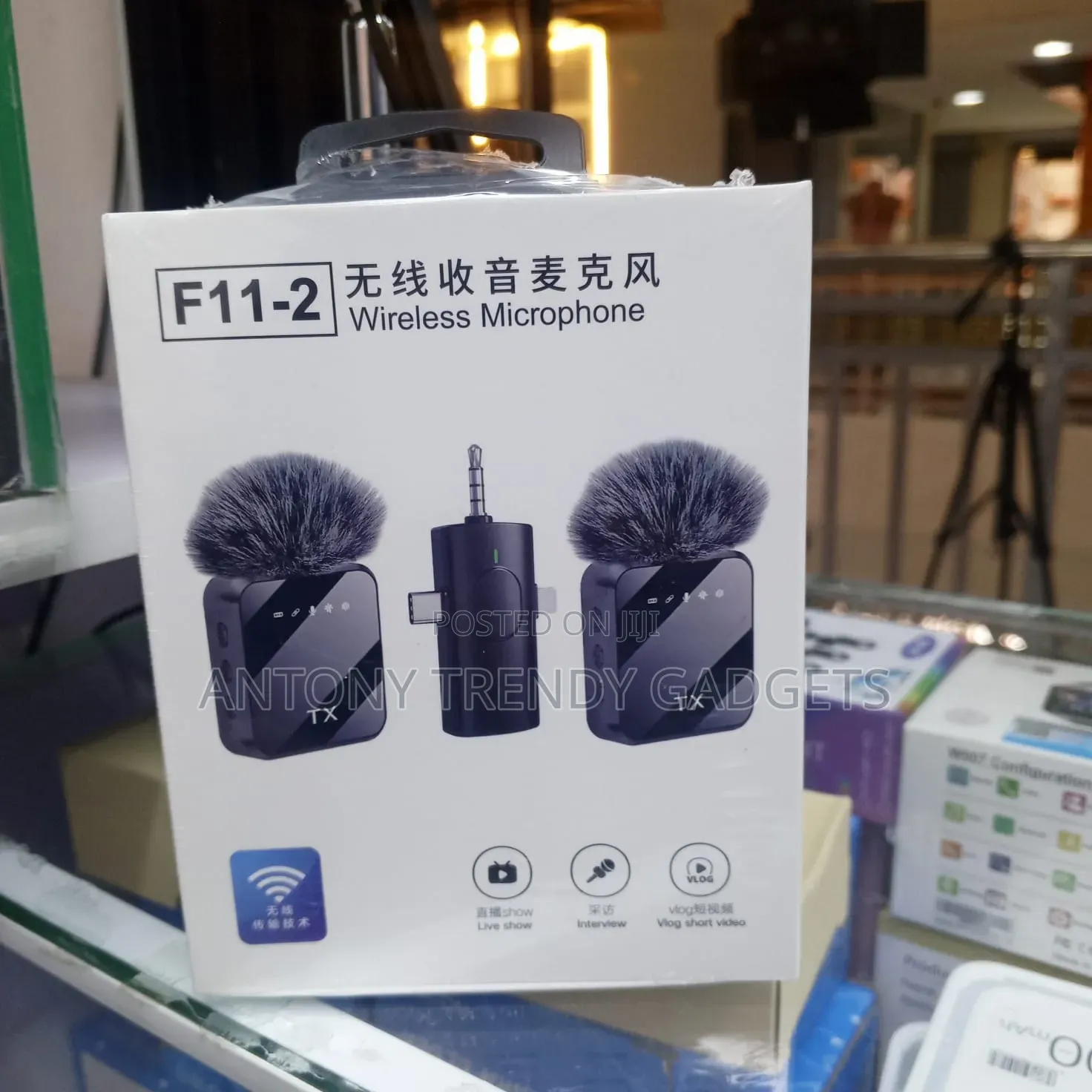 Wireless Lapel Microphone F11 Wireless Mics With Noise Cancellation