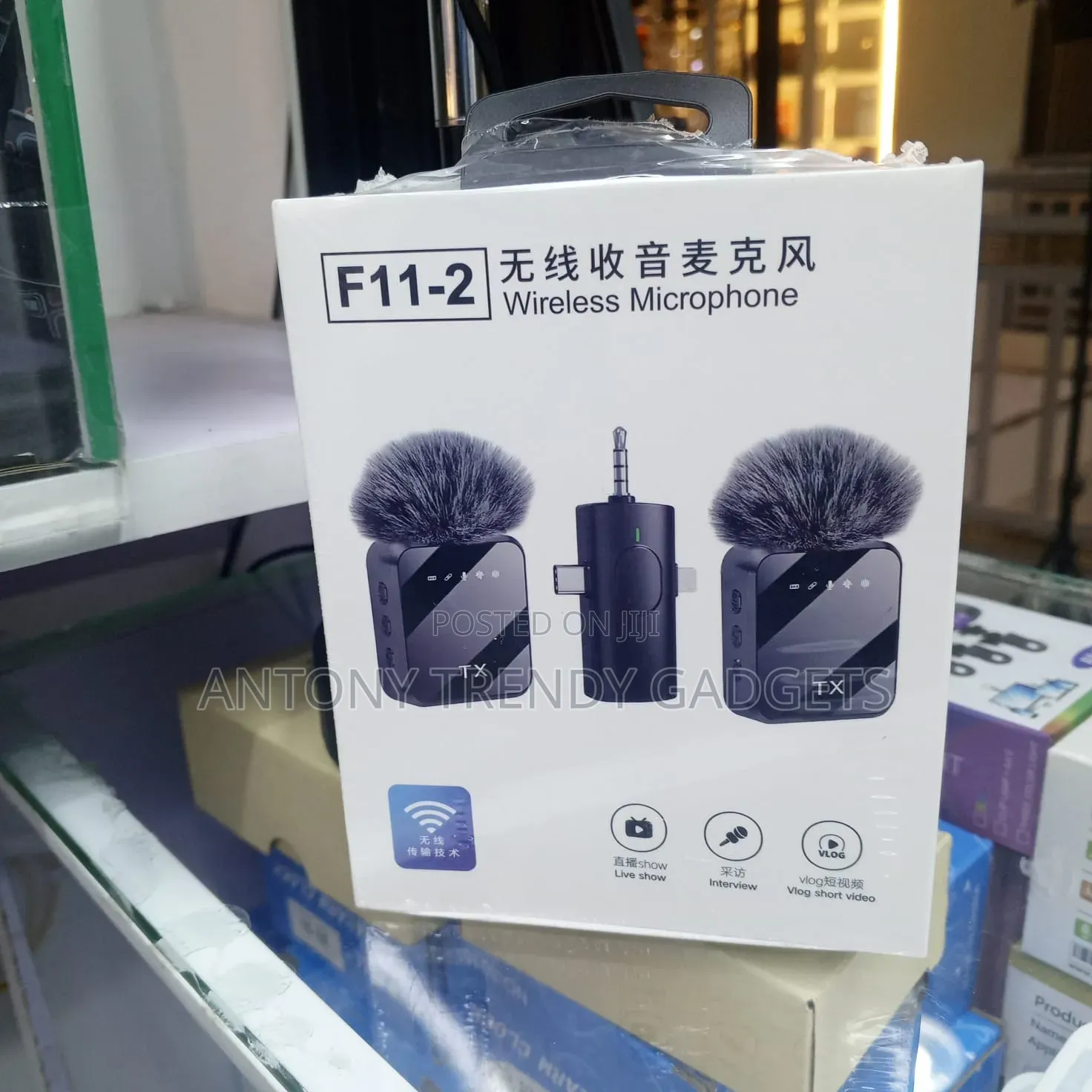Wireless Lapel Microphone F11 Wireless Mics With Noise Cancellation